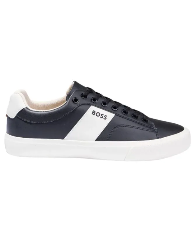 Hugo Boss Aiden Tenn Mens Leather Trainers - 4063541124 at kular fashion