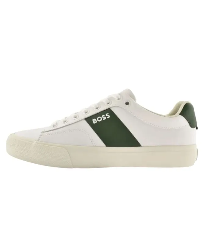 Hugo Boss Aiden Tenn Mens Leather Trainers - 4063541124 at kular fashion