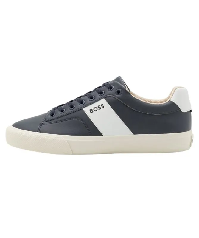 Hugo Boss Aiden Tenn Mens Leather Trainers - 4063541124 at kular fashion