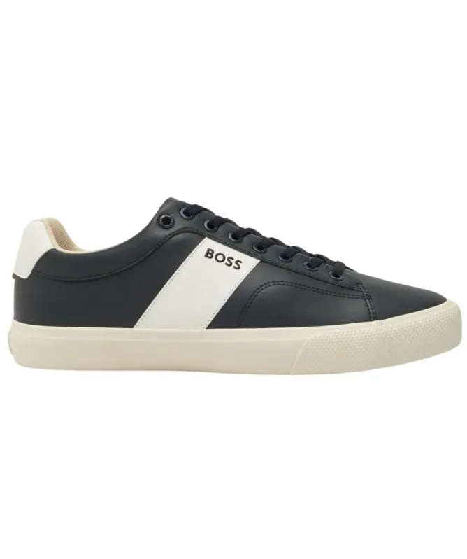 Hugo Boss Aiden Tenn Mens Leather Trainers - 4063541124 at kular fashion