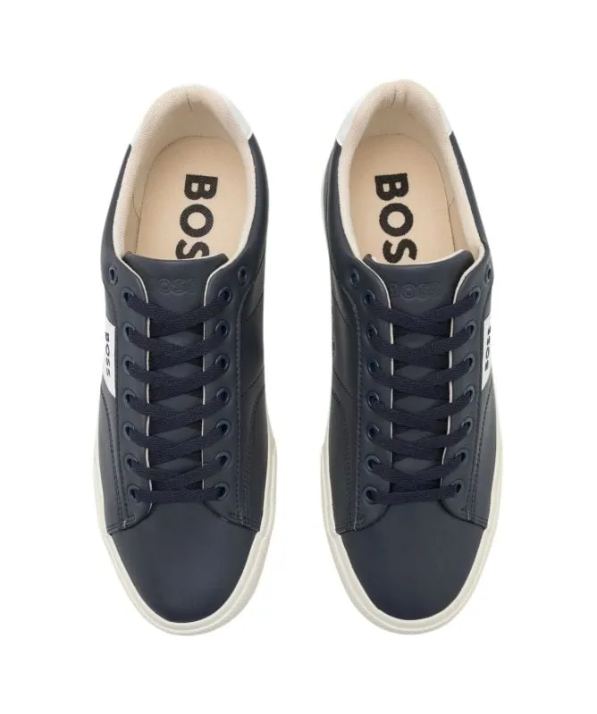 Hugo Boss Aiden Tenn Mens Leather Trainers - 4063541124 at kular fashion