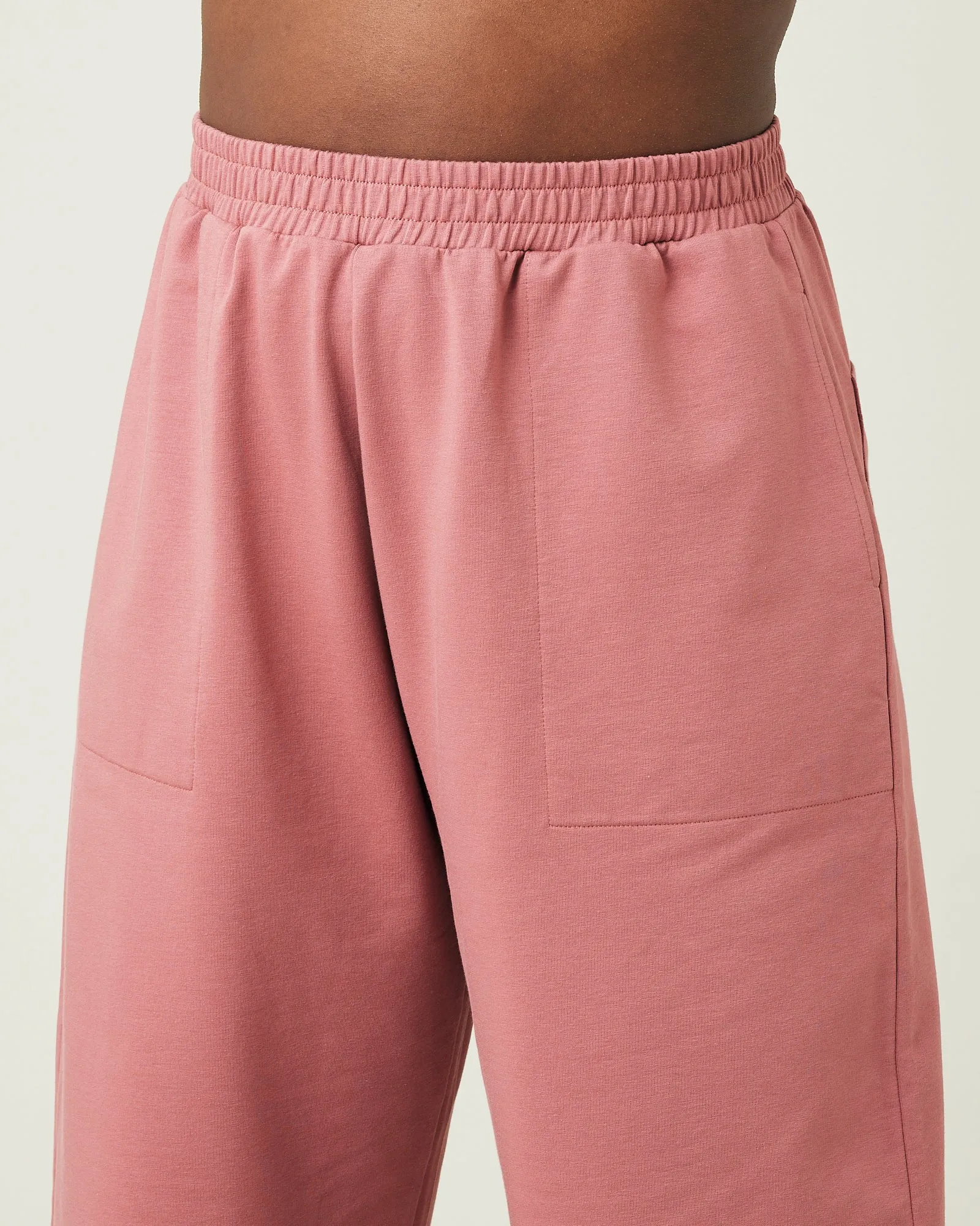 Huxley Dusty Pink Cotton Jersey Trousers