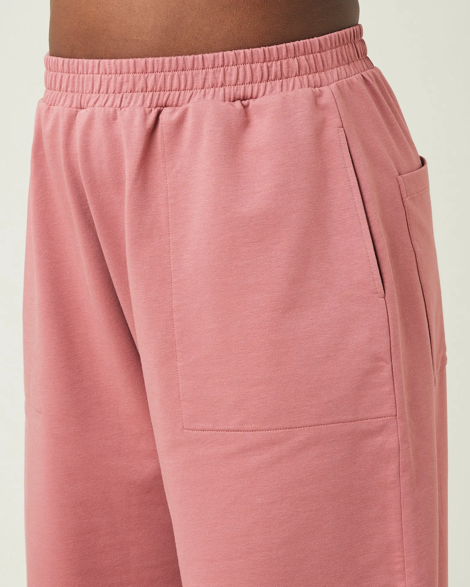 Huxley Dusty Pink Cotton Jersey Trousers