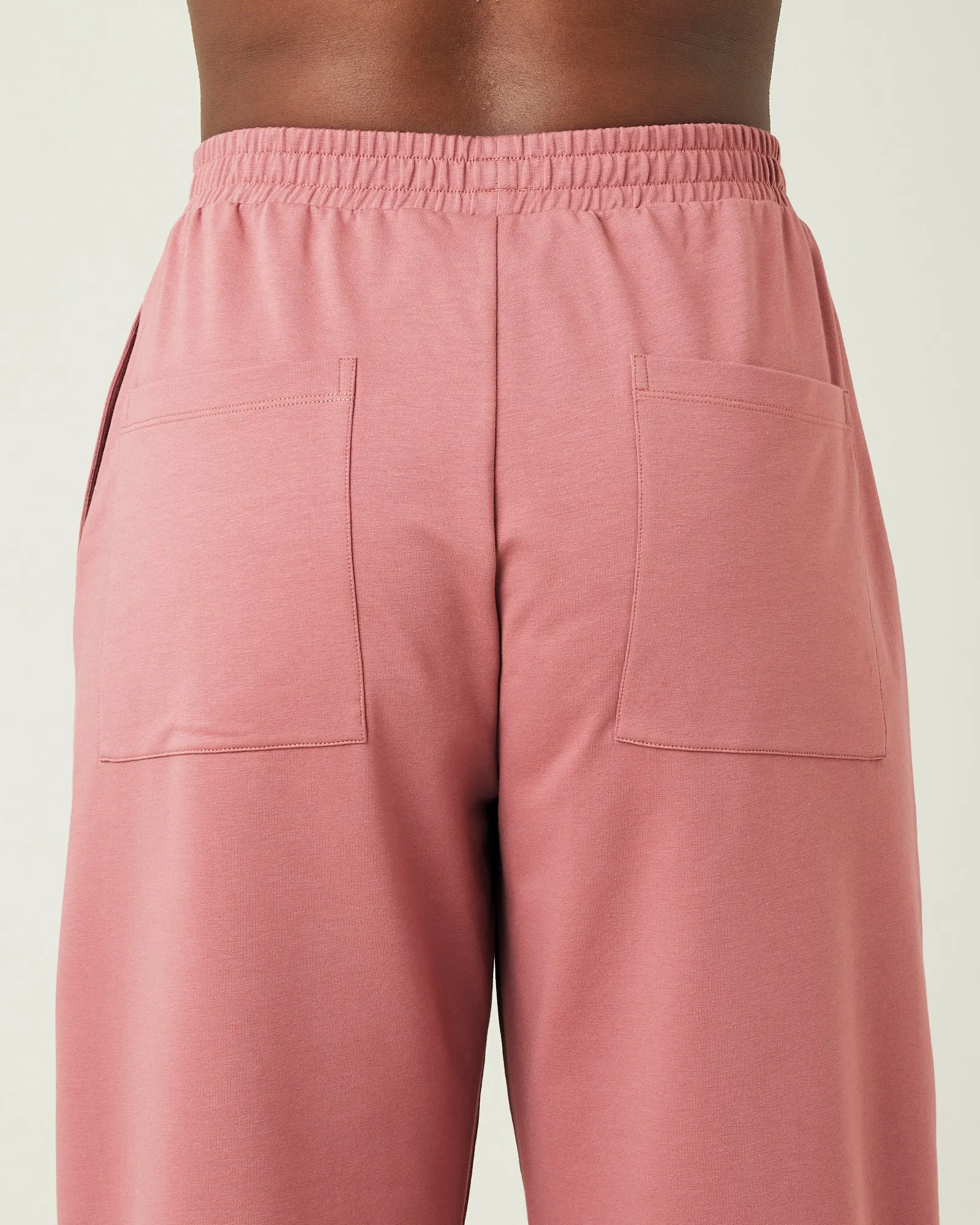 Huxley Dusty Pink Cotton Jersey Trousers