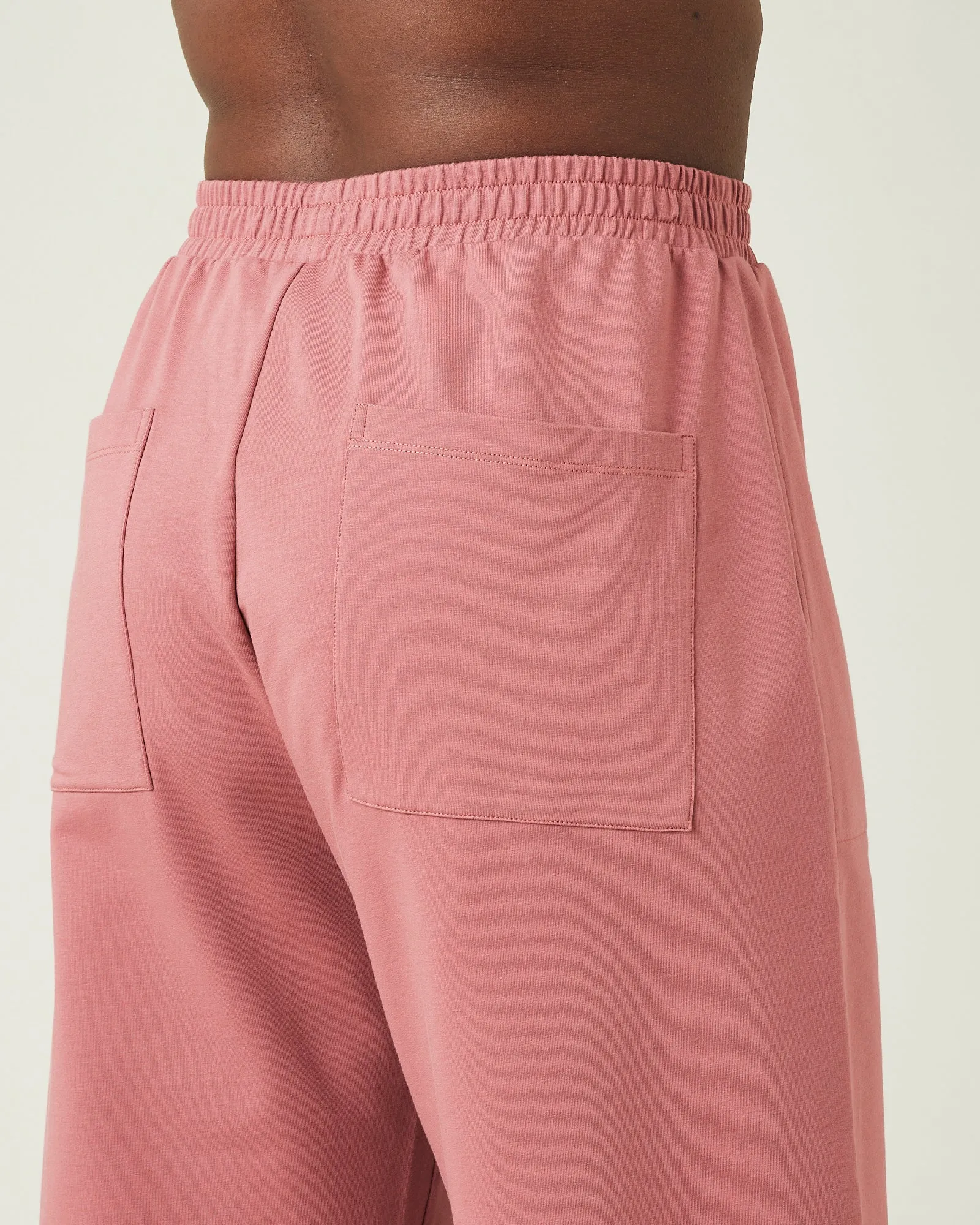 Huxley Dusty Pink Cotton Jersey Trousers