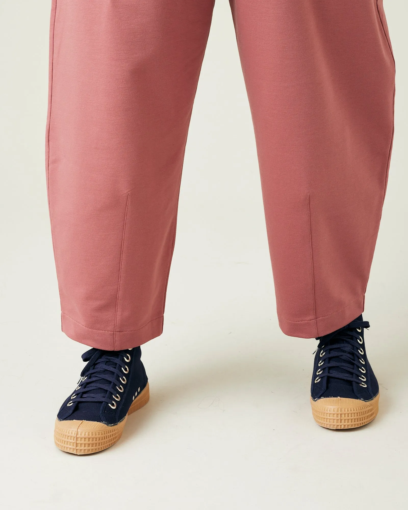 Huxley Dusty Pink Cotton Jersey Trousers