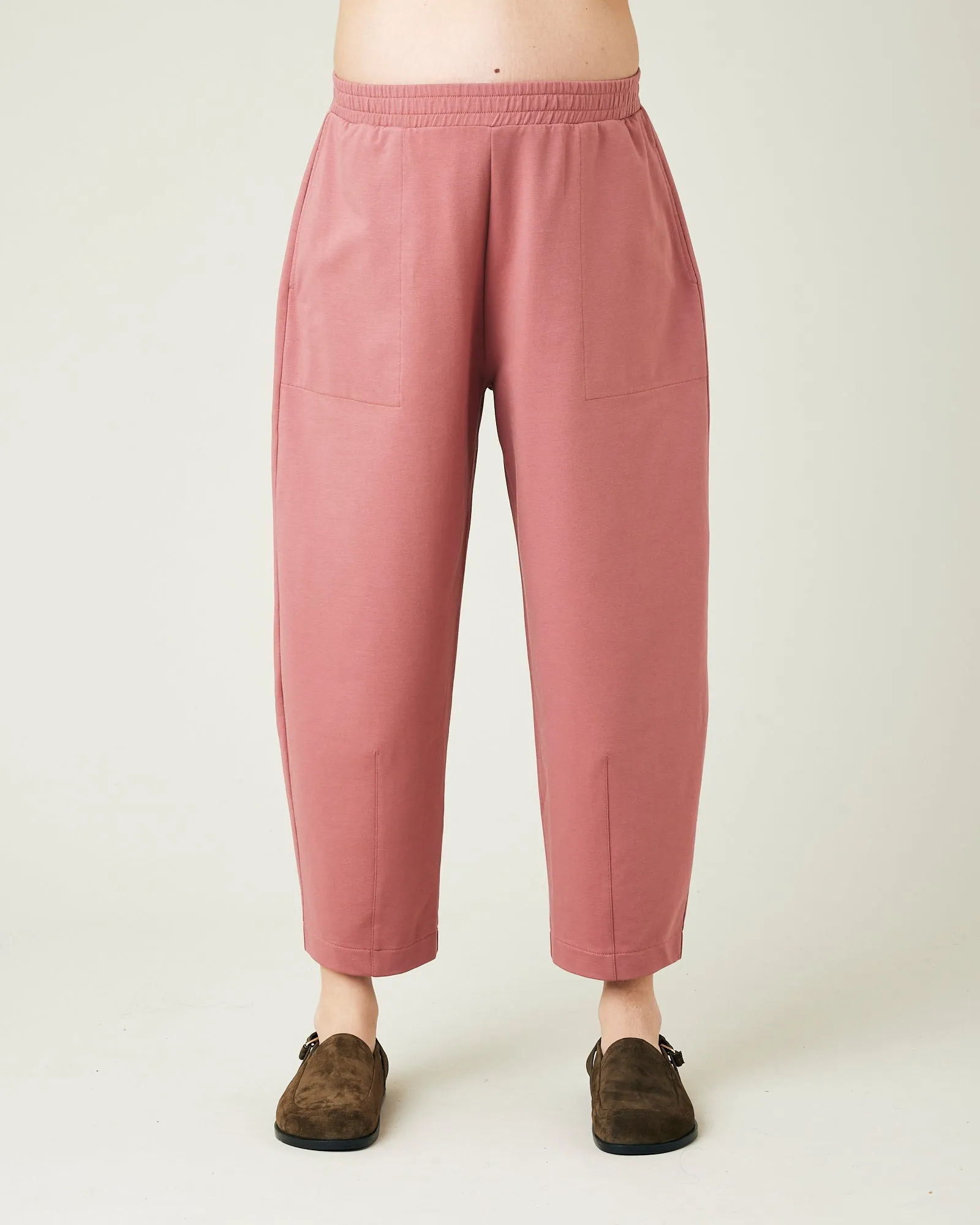 Huxley Dusty Pink Cotton Jersey Trousers