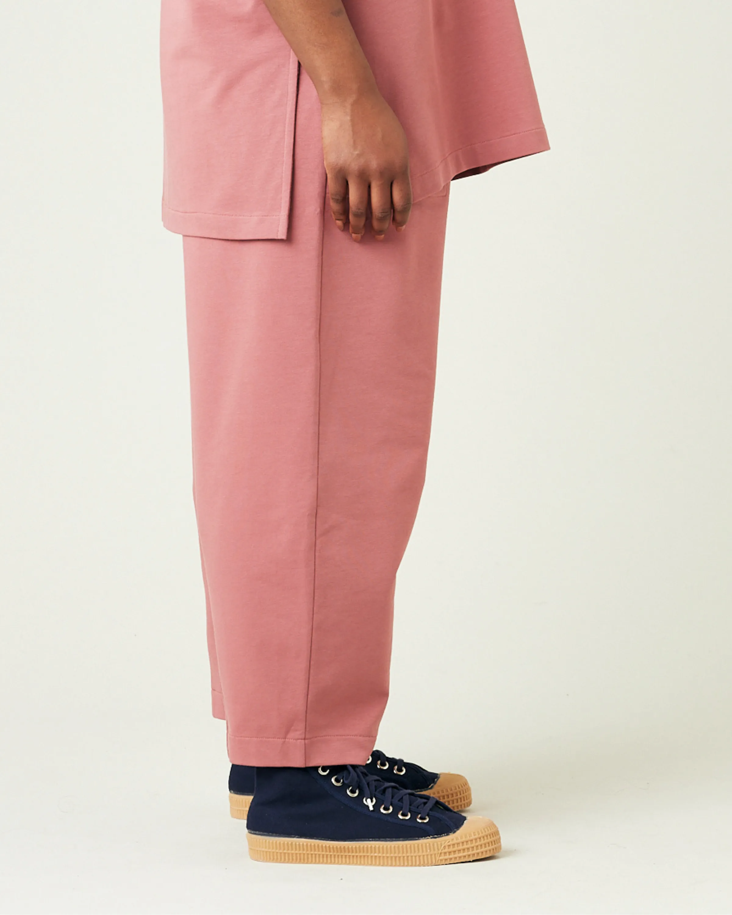 Huxley Dusty Pink Cotton Jersey Trousers