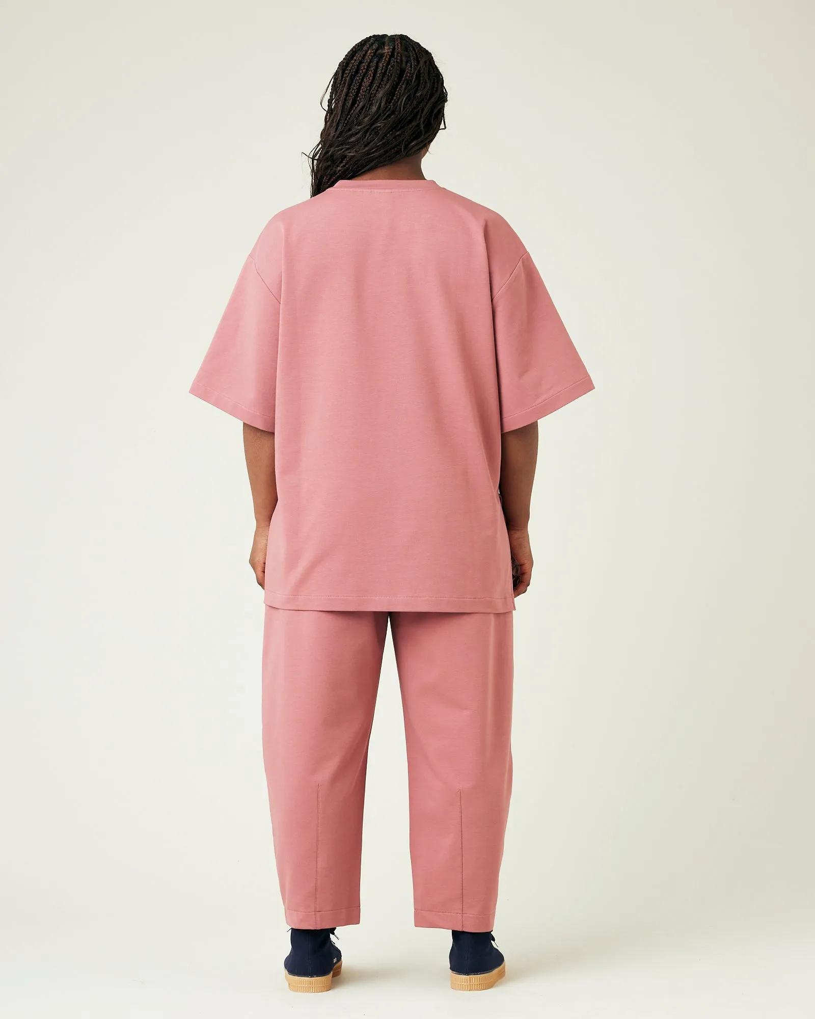 Huxley Dusty Pink Cotton Jersey Trousers