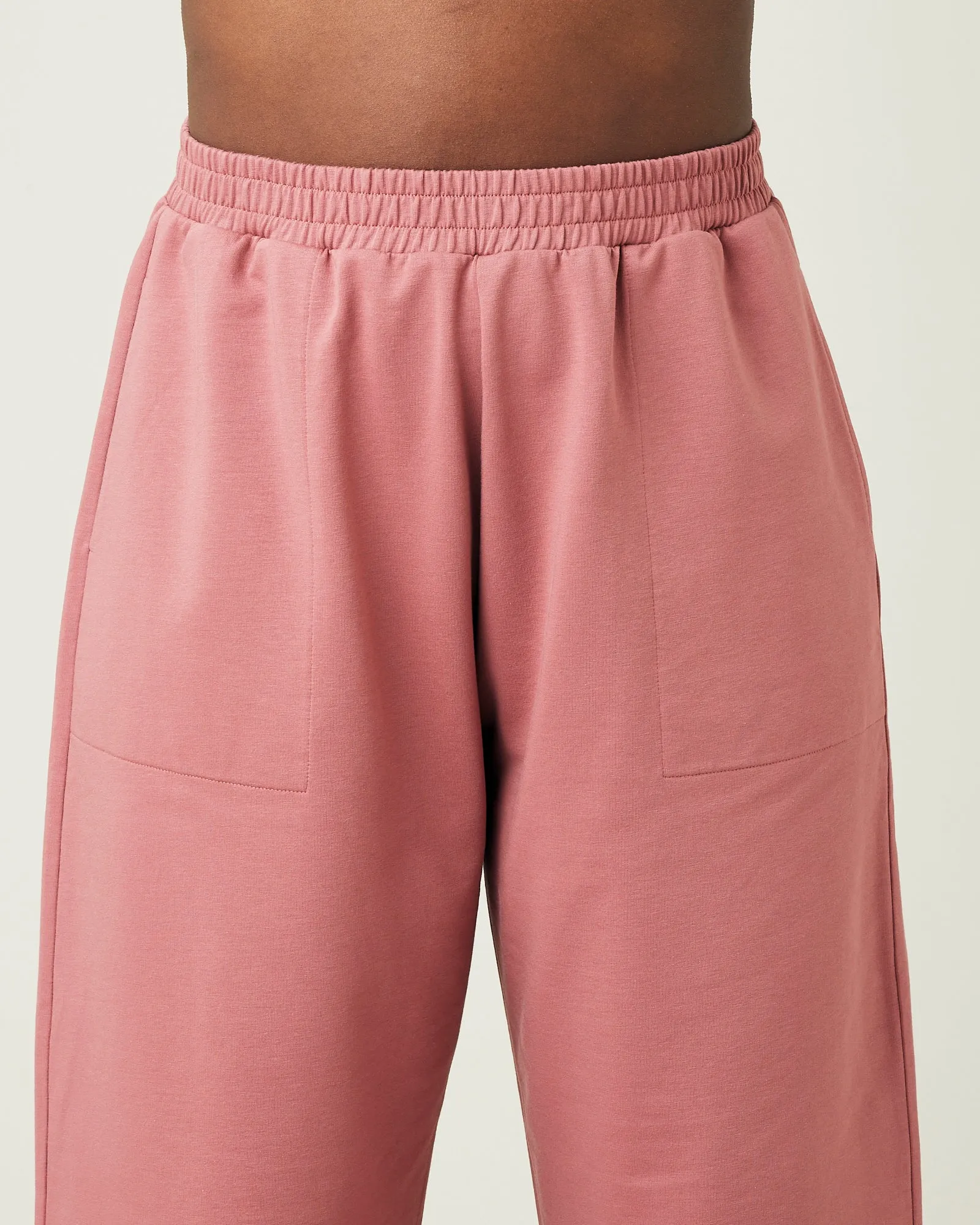 Huxley Dusty Pink Cotton Jersey Trousers