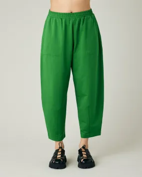 Huxley Juniper Green Cotton Jersey Trousers