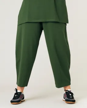 Huxley Kombu Green Cotton Jersey Trousers