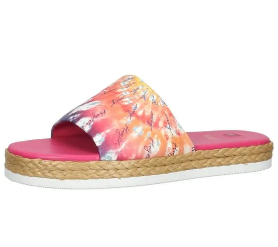 högl mules de plage pour femmes avec imprimé batik chaussures d'été 3-10 0738 en marron ou rose