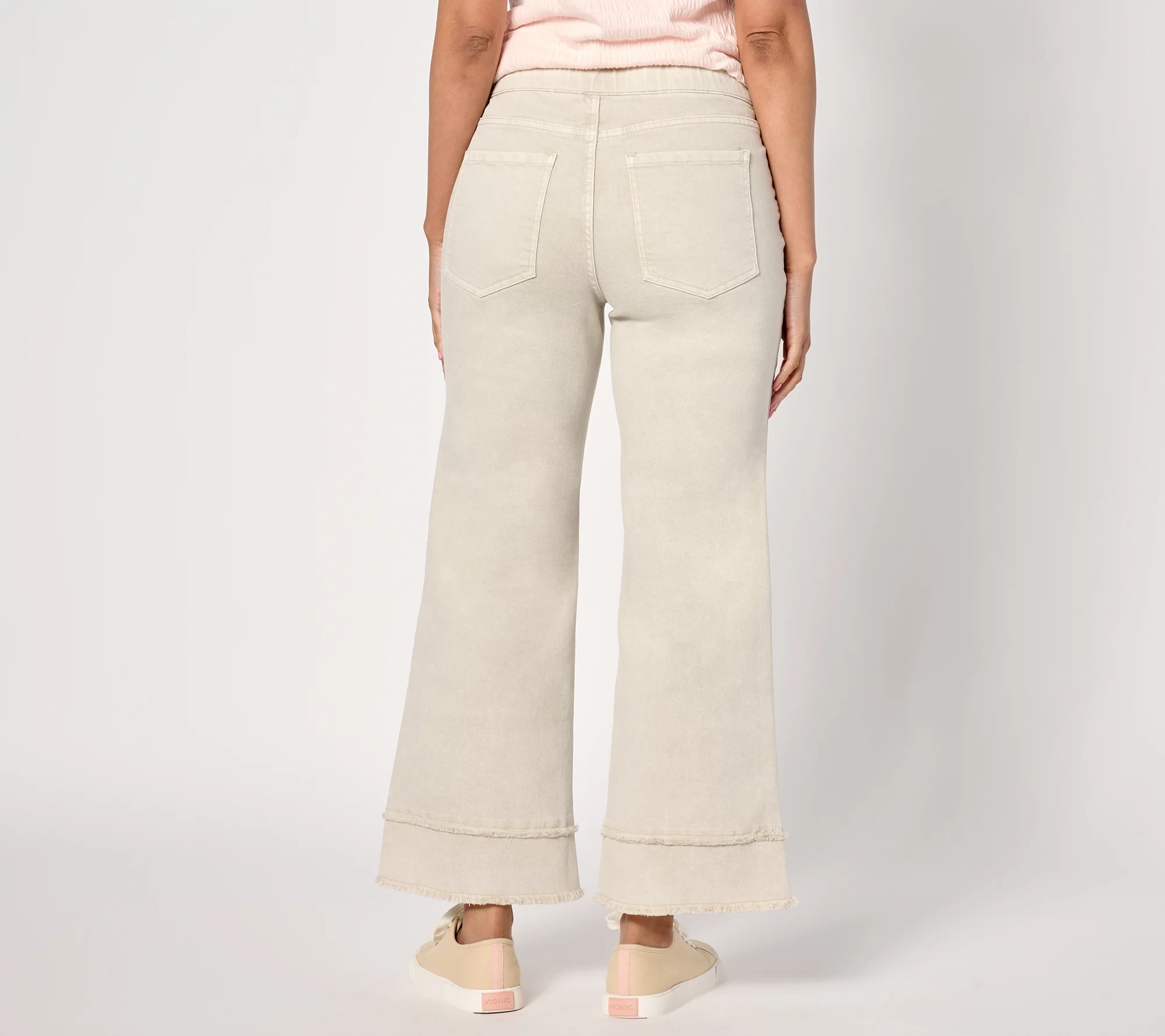 Isaac Mizrahi Live! Petite True Denim Color Pull On Wide Leg Jeans