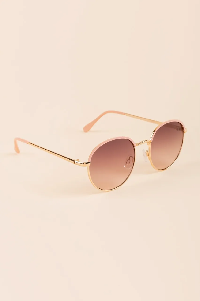 Joan Thin Nude Framed Sunglasses