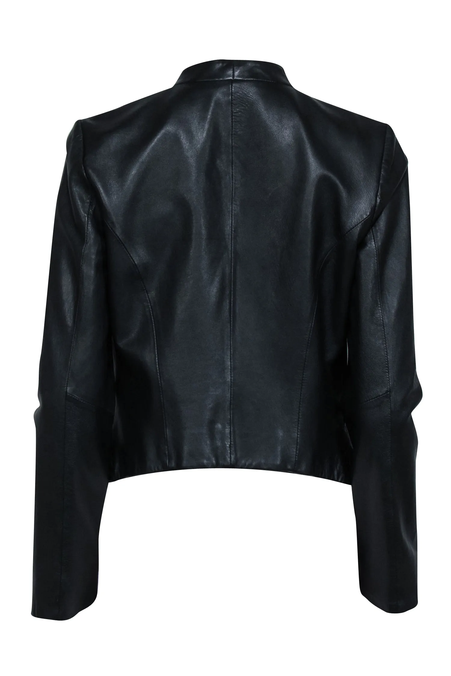 Joie - Black Leather Open Front Jacket Sz S