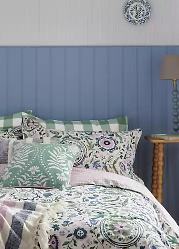 Joules Festival Flowers 100% Cotton Percale 180 Thread Count Duvet Cover Set | Kaleidoscope