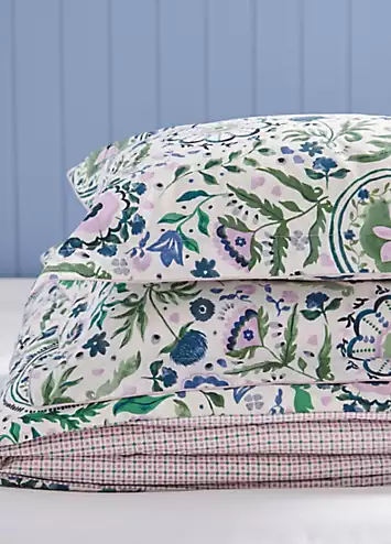 Joules Festival Flowers 100% Cotton Percale 180 Thread Count Duvet Cover Set | Kaleidoscope