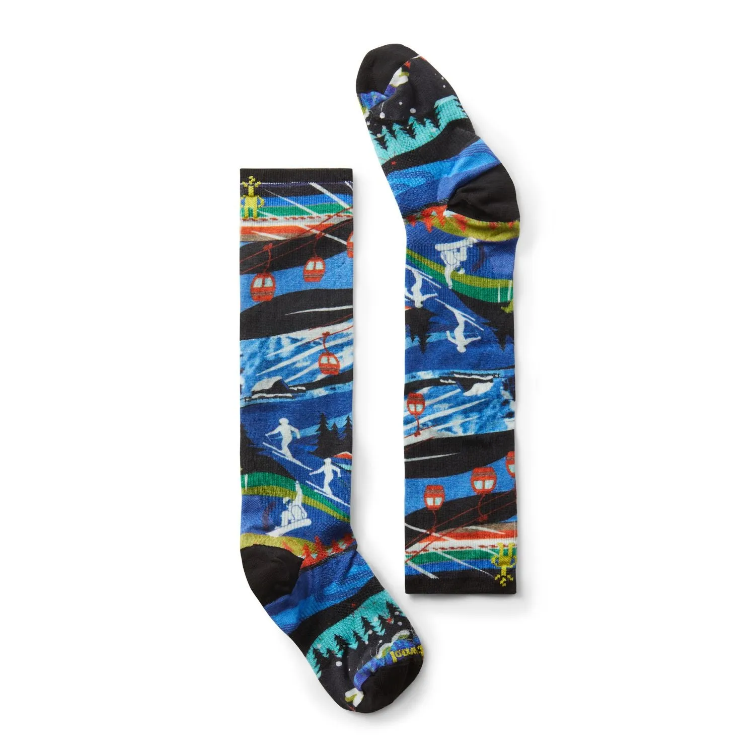 Junior Ski Zero Cushion Skication Print Over The Calf Sock