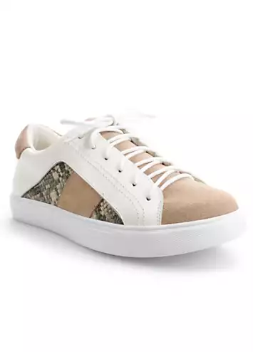 Kaleidoscope Snake Mix Lace-Up Trainers | Look Again