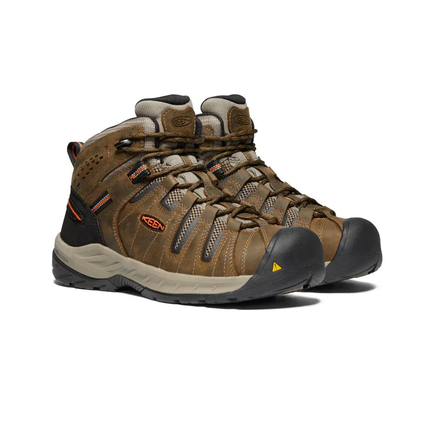 Keen Men's Flint II Boot (Soft Toe) 9D Cascade Brown/Burnt Ochre