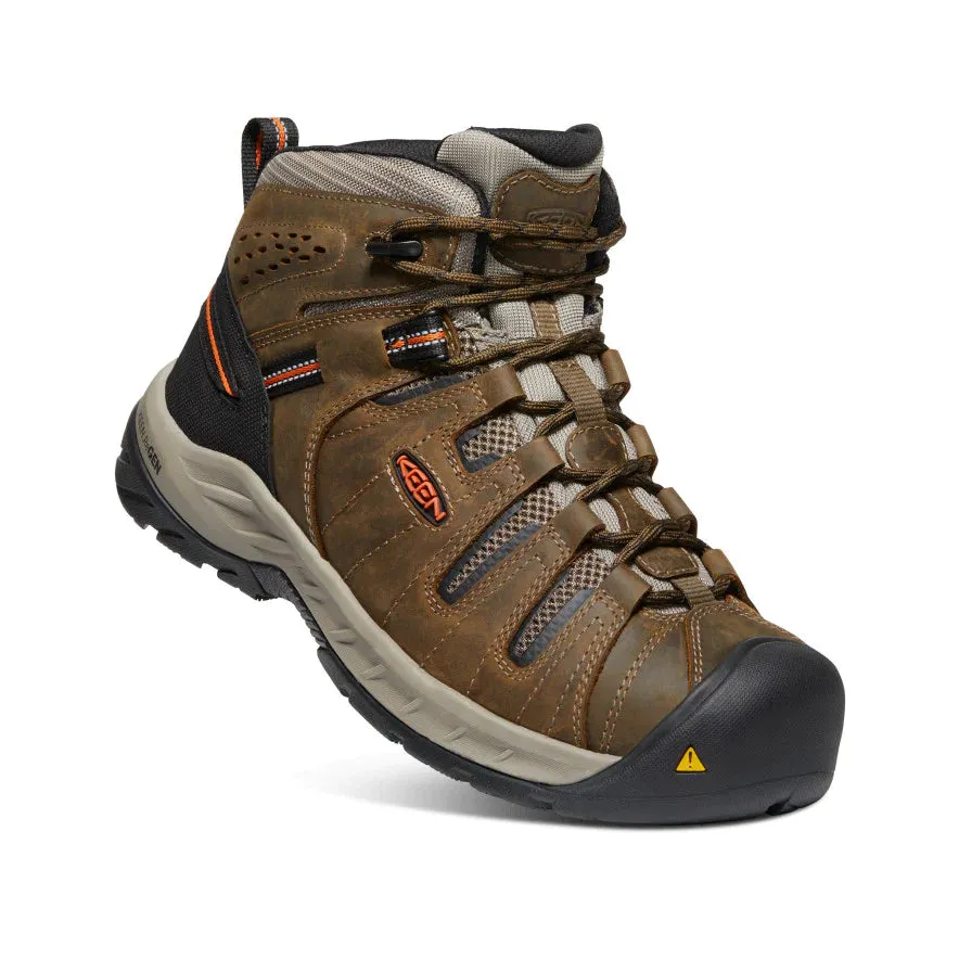 Keen Men's Flint II Boot (Soft Toe) 9D Cascade Brown/Burnt Ochre