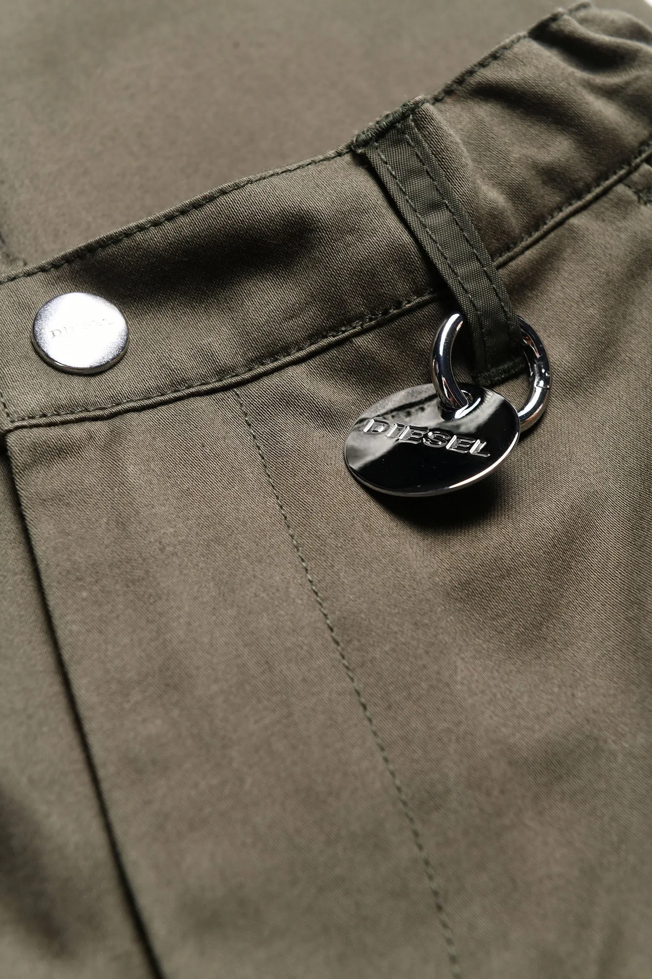 Khaki Trousers with Several Compartments