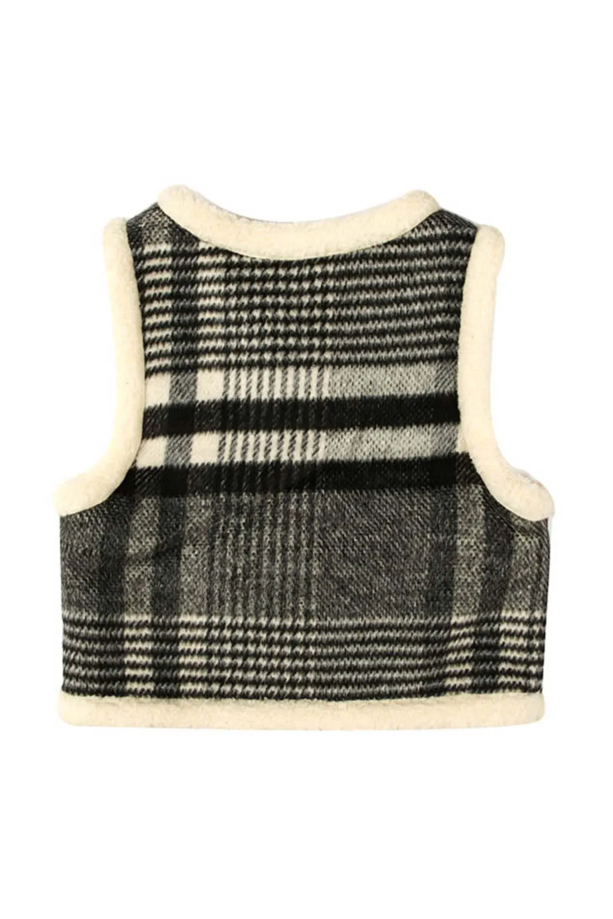 Kids Oaks of Acorn Fuzzy Monochrome Vest