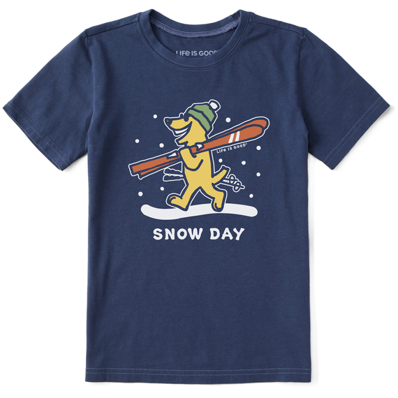 Kids Rocket Ski Snow Day Crusher Tee