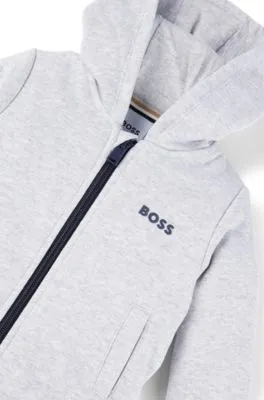 Kids' zip-up hoodie with logo print