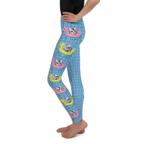 Kittens and Puppies in Floats Youth Leggings