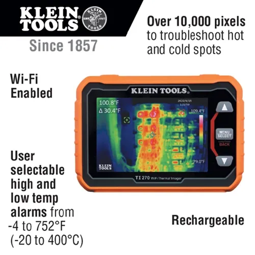 Klein Rechargeable Thermal Imager with Wi-Fi TI270