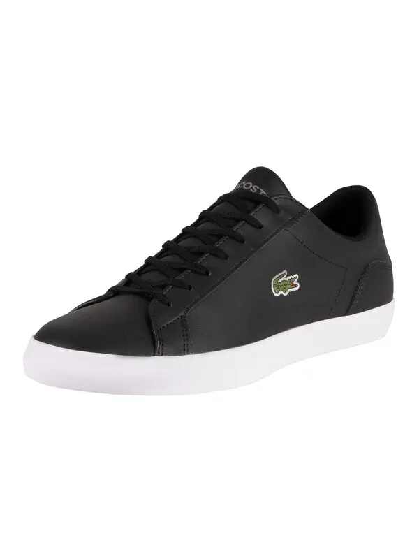 Lacoste Lerond BL21 1 CMA Leather Trainers - Black/White