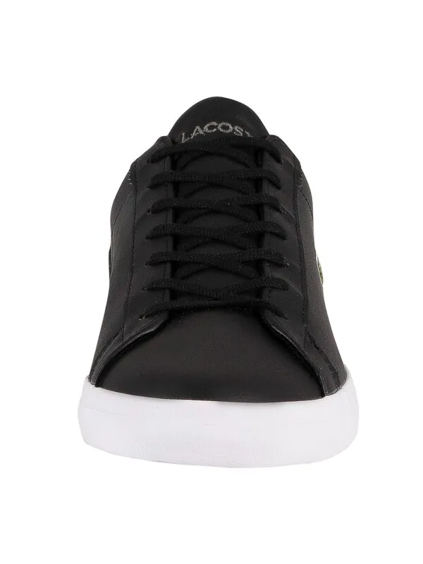 Lacoste Lerond BL21 1 CMA Leather Trainers - Black/White