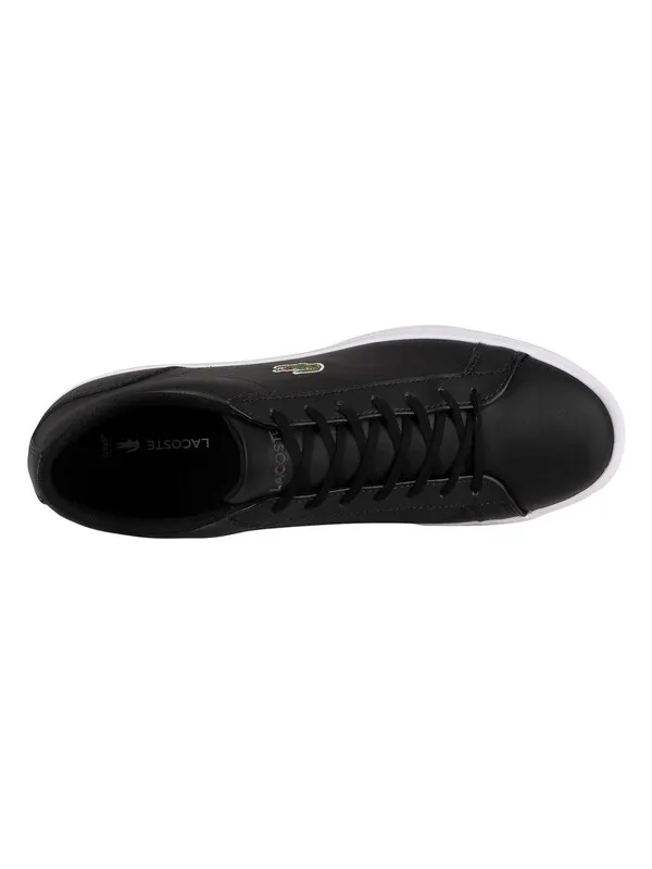 Lacoste Lerond BL21 1 CMA Leather Trainers - Black/White