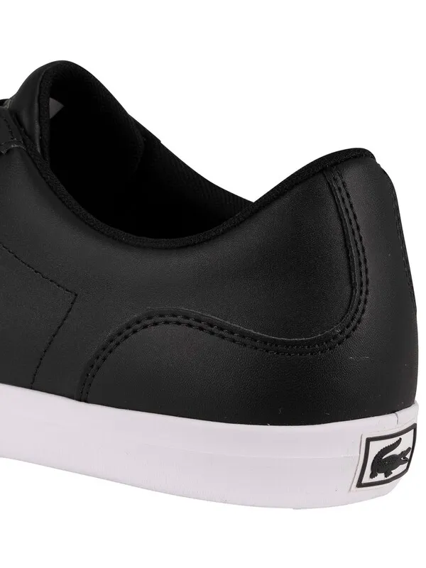 Lacoste Lerond BL21 1 CMA Leather Trainers - Black/White