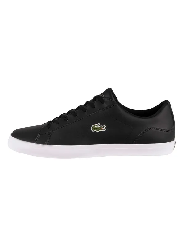 Lacoste Lerond BL21 1 CMA Leather Trainers - Black/White