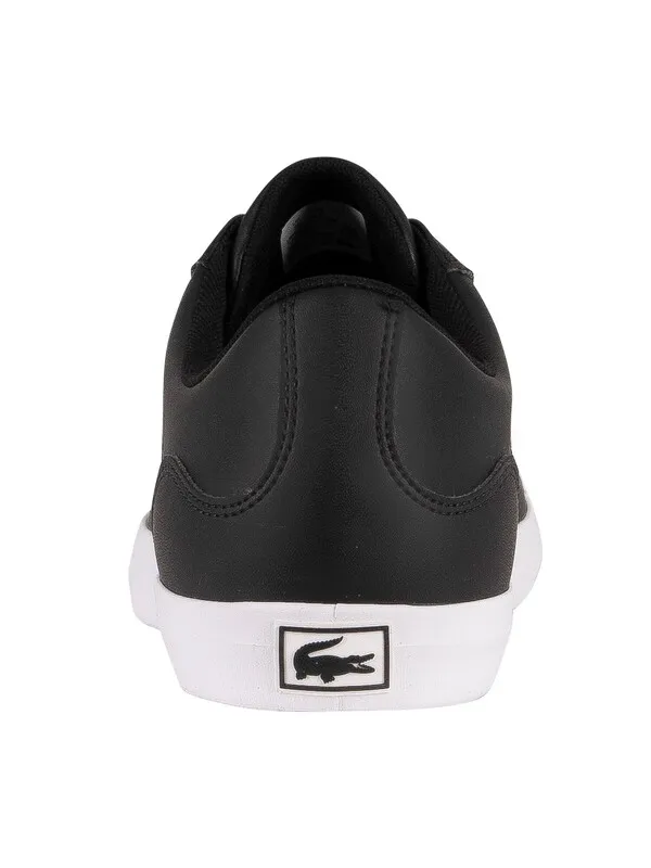 Lacoste Lerond BL21 1 CMA Leather Trainers - Black/White