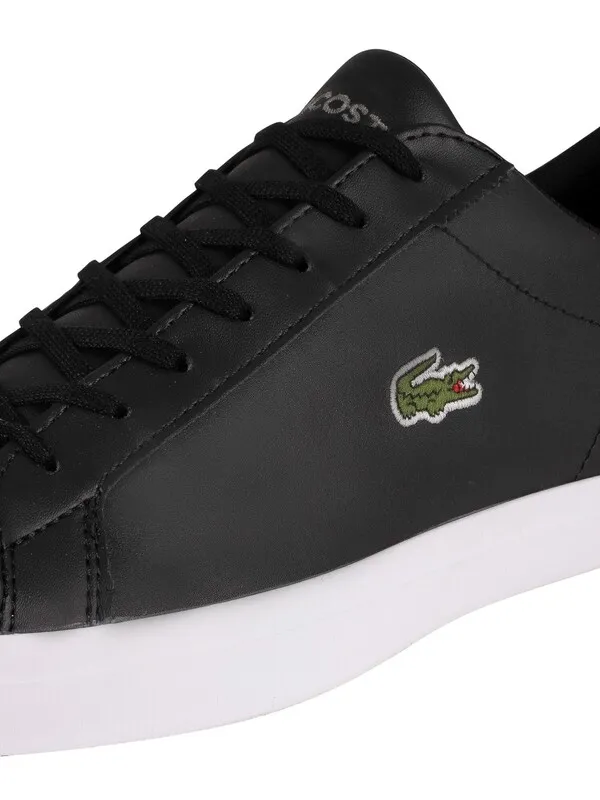 Lacoste Lerond BL21 1 CMA Leather Trainers - Black/White