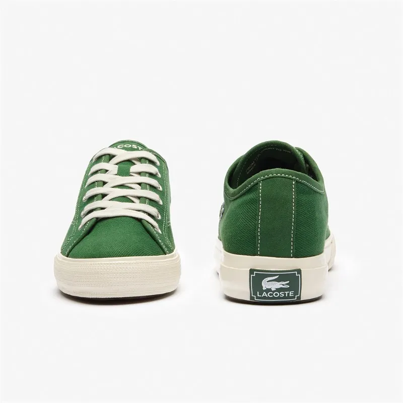 Lacoste Mens Backcourt Trainers Green/Off White