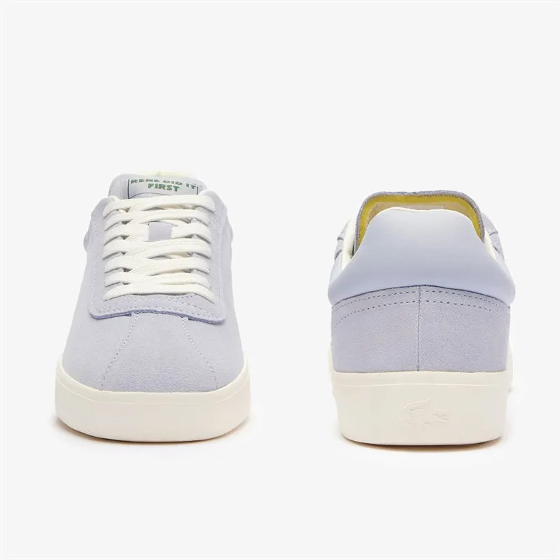 Lacoste Mens Baseshot Trainers Light Blue/Off White