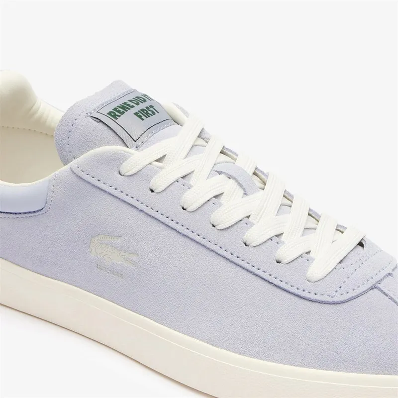 Lacoste Mens Baseshot Trainers Light Blue/Off White