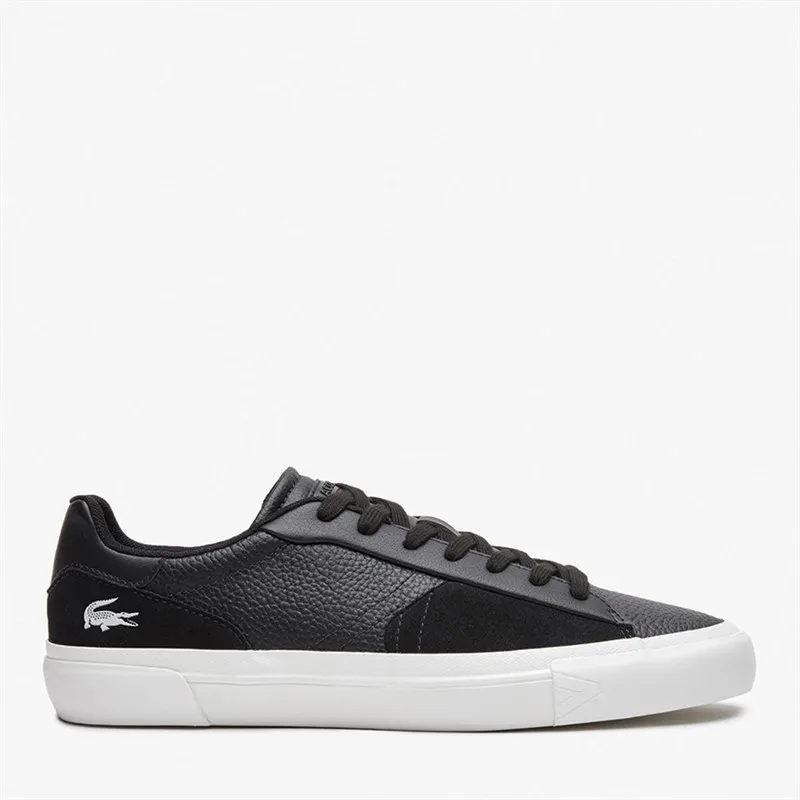 Lacoste Mens L006 Trainers Black/White