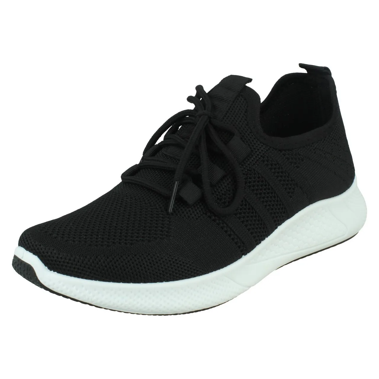 Ladies Spot On Casual Lace Up Trainers F7R201