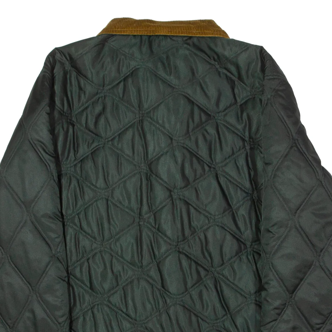 LEE COOPER Mens Quilted Jacket Green 90s Diamond L