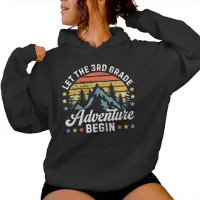 Let The 3Rd Grade Adventure Begin Back To School Teachers Women Hoodie