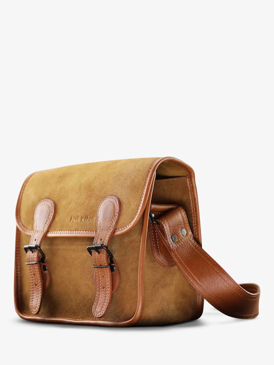 Light Brown Leather Shoulder Bag - LaSacoche S Pampa Light Brown / Caramel | PAUL MARIUS