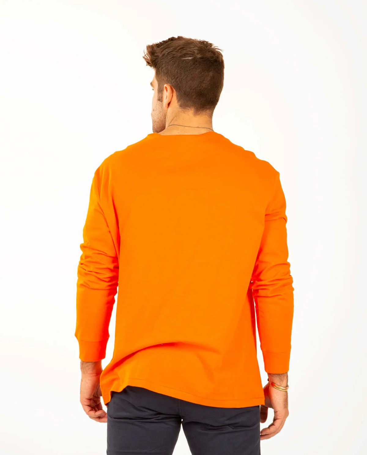 Longsleeve Polo Ski Graphic Shirt - Orange