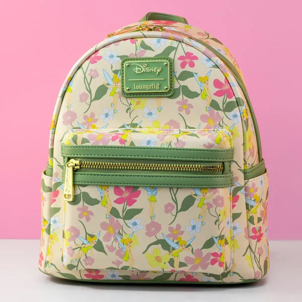 Loungefly x Disney Tinkerbell Pastel Flowers AOP Mini Backpack