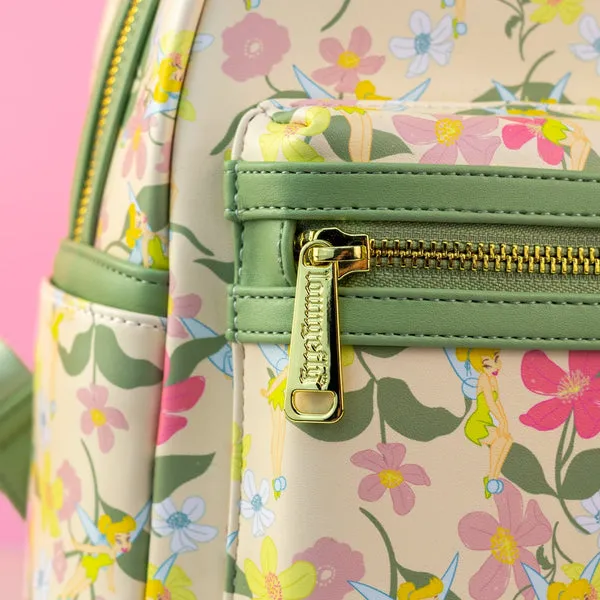 Loungefly x Disney Tinkerbell Pastel Flowers AOP Mini Backpack